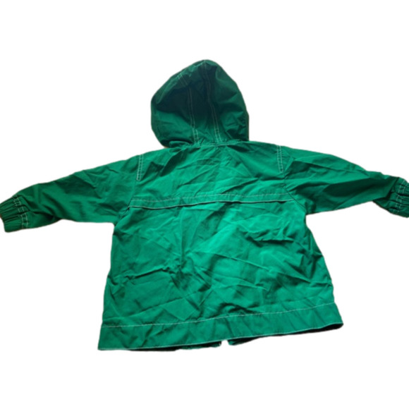 3/$20 Baby Q 18 month thin fall zip up jacket green mesh lining in hood - Picture 5 of 6